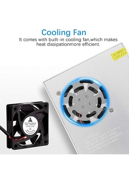 24 V 15 A Dc Evrensel Ayarlı Anahtarlama Güç Kaynağı 360 W Isı Kontrollü Fan ile Monte Cctv, Radyo, Bilgisayar Projesi, 3D Yazıcı, LED Sürücü Için modelleri