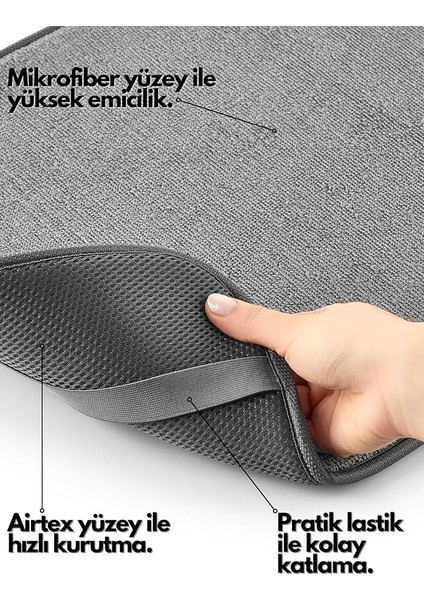 Bulaşık Kurutma Seti 36X60CM Büyük Boy Katlanabilir 3 'lü Set Xl Bulaşık Kurutma Matı indirimleri