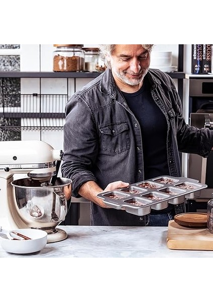 CC006068-001 8 Fincan Pas Içermeyen Yapışmaz Mini Kek Kalıbı, Alaşımlı Çelik modelleri