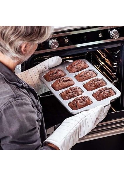 CC006068-001 8 Fincan Pas Içermeyen Yapışmaz Mini Kek Kalıbı, Alaşımlı Çelik fırsatları