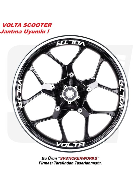 Volta Motosiklet Jant Şeridi 32'li Set Sticker Etiket Modeli