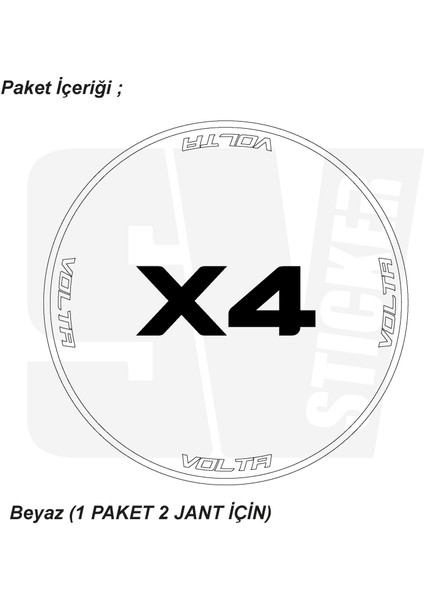 Volta Motosiklet Jant Şeridi 32'li Set Sticker Etiket Modeli fiyatları