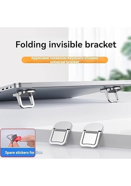 Laptap Için 1 Çift Mini Görünmez Ayak, Alüminyum Tabanlı Aletleri, Mini Alüminyum, Dizüstü Bilgisayar Ayakları, Kaldırıcı, Dizüstü Bilgisayar Standı, Radyatör, Klavye Tutucu Için, 12 fiyatları