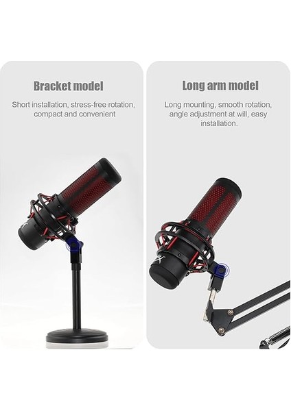 Hyperx Quadcast Için Mikrofon Montaj Adaptörü, 3/8 "veya 1/4" Vida Adaptörü, Hyperx Quadcast Mikrofon Standı ve Bom Kolu ile Çalışır Mikrofon Için Dayanıklı Yedek Aksesuar (Siyah) indirimleri