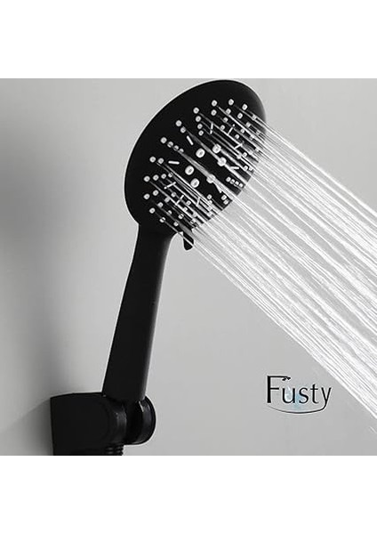 black matte mat siyah duş başlığı - 3 fonksiyonlu yüksek basınçlı el duşu - 3 yıl garantili modelleri