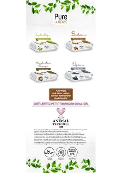 Islak Havlu Günlük Kullanım 600 Yaprak 12 Paket Bebekler İçin Uygun