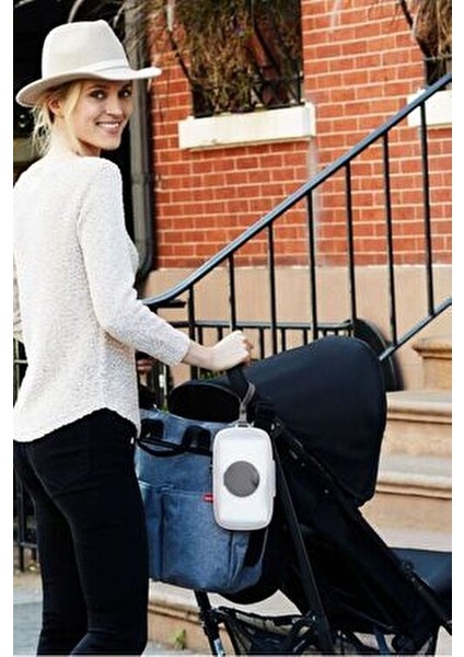 Grab&Go Islak Mendil Kabı Gri Tek El ile Kolay Açılabilen Tasarım modelleri