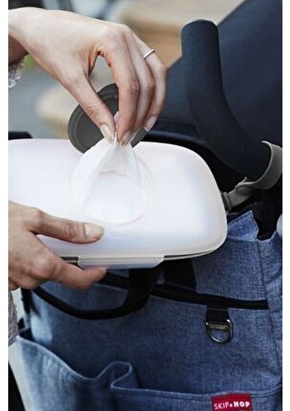 Grab&Go Islak Mendil Kabı Gri Tek El ile Kolay Açılabilen Tasarım fırsatları