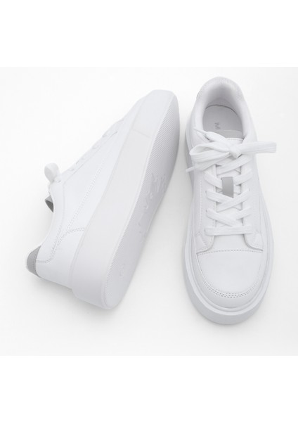 Kadın Sneaker Kalın Taban Spor Ayakkabı Domen Beyaz