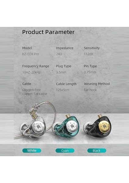 Içi Monitörler, Edx Pro Kulak Içi Sahne Monitörü Kulaklık Çift Manyetik Dinamik Birim Kulaklık 0.75MM Ayrılabilir Kablolu Şok Bas Kulakiçi Rahat Kablolu Kulaklık (Mikrofon Yok) modelleri