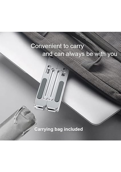 Dizüstü Bilgisayar Standı, MacBook Dizüstü Bilgisayar Tutacağı, Ayarlanabilir Ergonomik Katlanabilir Taşınabilir Alüminyum Stand, MacBook iPad Tablet, Dizüstü Tablet E-Kitap Yükselticisi, indirimleri