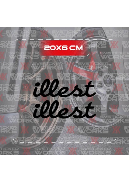 Illest Jdm Sticker Araba Laptop Motosiklet Sticker Yapışkanlı Folyo