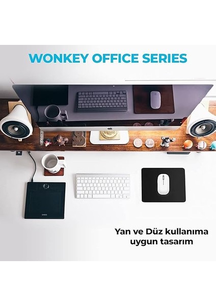 Offıce - 27X23 ve 22X18 cm Orta ve Küçük Boy Mouse Pad, Standart - Mini Ofis Ev ve Dar Alanlar Için Mousepad, Fare Altlığı (Küçük Boy 22X18 Cm) fırsatları