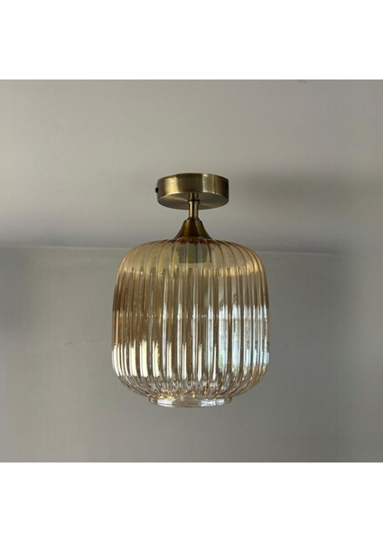 Mopa Cam Bal Rengi Piramit Plafonyer Başlık Tekli Avize Retro Sarkıt Lamba Restoran Salon Aydınlatma fiyatları