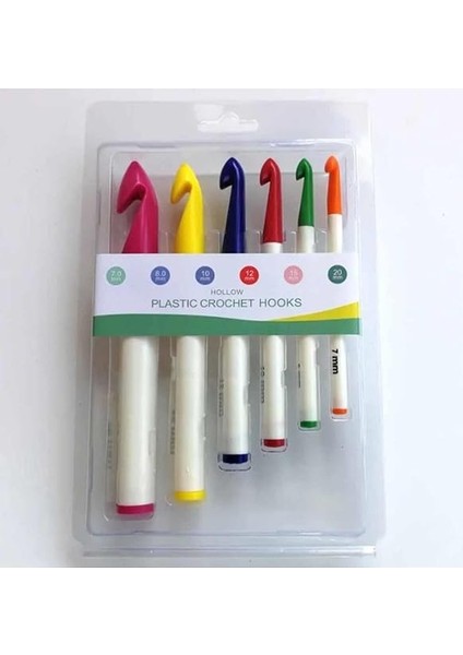 Plastik Saplı Kalın Tığ Seti 6 Adet modelleri