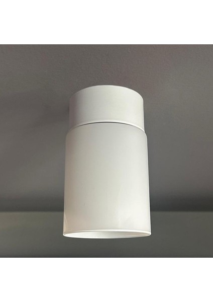 Tiny Beyaz Cam Plafonyer Tekli Retro Restoran Salon Aydınlatma