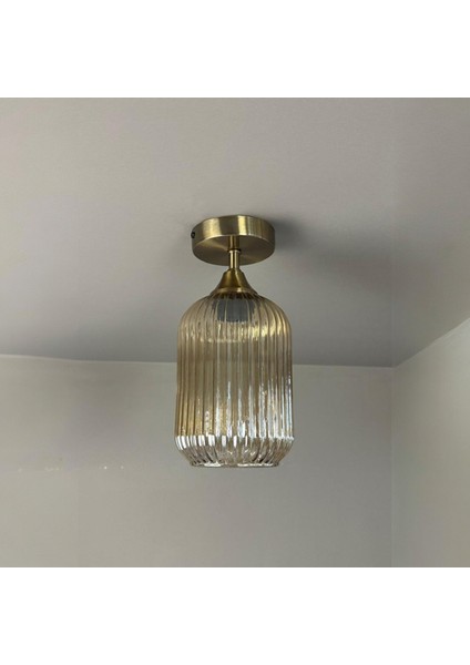 Wingmn Cam Bal Rengi Piramit Plafonyer Başlık Tekli Avize Retro Sarkıt Restoran Salon Aydınlatma fiyatları