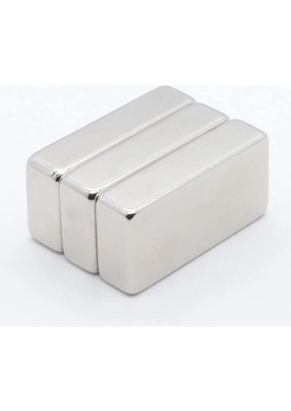 Adet 40X20X10 mm Dikdörtgen Neodyum Mıknatıs Boy 40MM En 20MM Kl. 10MM