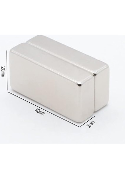 Adet 40X20X10 mm Dikdörtgen Neodyum Mıknatıs Boy 40MM En 20MM Kl. 10MM fırsatları