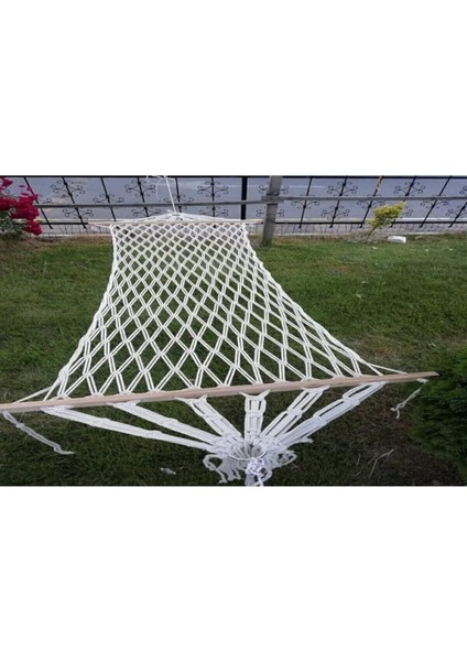 Hamak Beyaz Tek Kişilik Çift Örgülü Pamuk Hamak indirimleri