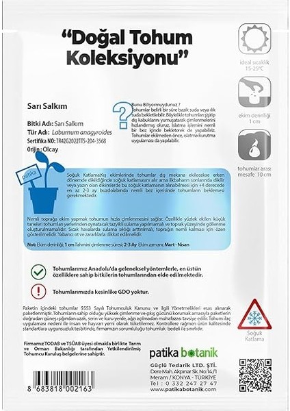 Botanik 20 Adet Sarı Salkım Ağaç Tohumu modelleri