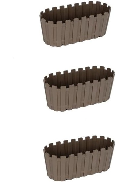Adet Akasya Saksı, Bahçe Balkon Saksı, Çit Saksı 30 cm (Yeşil)