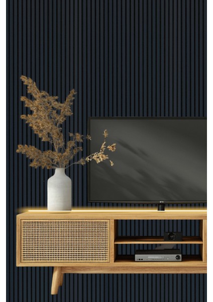 Mdf Ahşap Akustik Duvar Paneli 100X275 cm - Lacivert modelleri