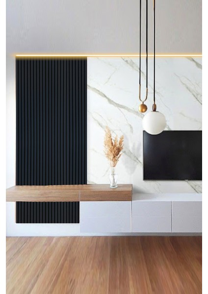 Mdf Ahşap Akustik Duvar Paneli 100X275 cm - Lacivert