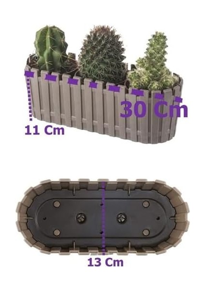 Adet Akasya Saksı, Bahçe Balkon Saksı, Çit Saksı 30 cm (Yeşil) indirimleri