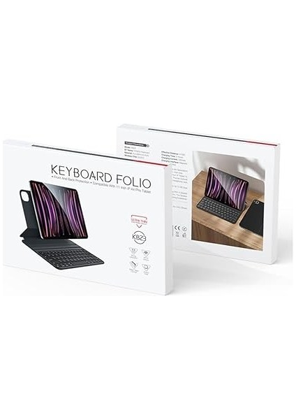 iPad Pro 11 ile Uyumlu (2018-2020 - 2021-2022) Case Magic Keyboard Folio Utra Slim Klavyeli Tablet Kılıfı KB23 (Ipad Pro 11 - KB23) fiyatları