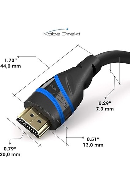 – 10K & 8k HDMI Kablosu, HDMI 2.1 B – 5m, 0,5-5m Arası Mevcut – Sertifikalı, Almanya’da Geliştirilmiş (Ultra Yüksek Hız Kablosu Pc, Ps5, Xbox, Monitör ve Tv Için – Siyah-Mavi) indirimleri