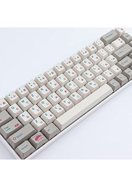 Pbt Keycaps Japon 124 Tuşlu Ansı (Us) Düzeni Kiraz Profili 7u Boşluk Çubuğu ile Gateron Kailh Kiraz Mx Anahtarları Mekanik Klavyeler Için fırsatları