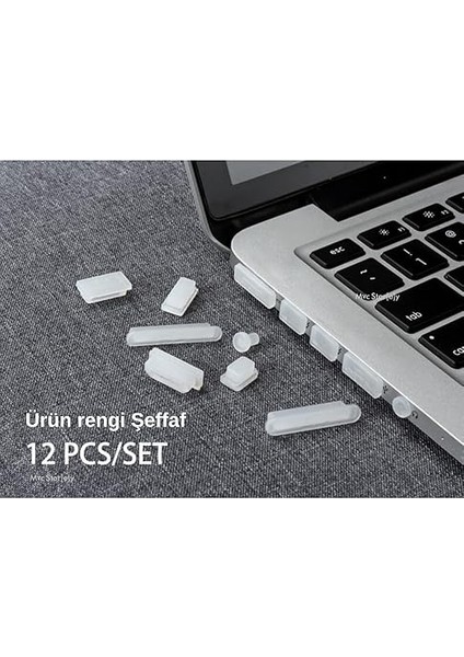 Macbook Air-Pro Tüm Modeller Toz Önleyici Tıpa Koruma Seti USB Tablet Telefon Kulaklık ile Uyumlu Şeffaf fiyatları