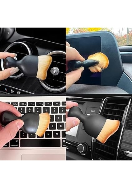 Içi Temizlik Fırçası, Yumuşak Kıllı Oto Detay Temizlik Fırçası, Taşınabilir Ergonomik Tasarım, Havalandırma ve Torpido Temizliği (Koruma Kutulu) (4) modelleri