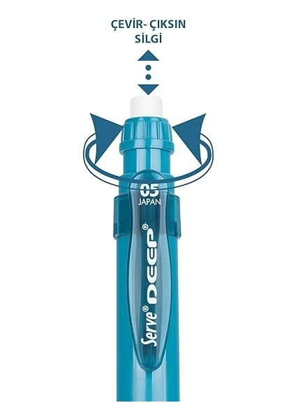 Deep Natural Colors 0.5mm Mekanik Kurşun Kalem - Okyanus Mavi fiyatları