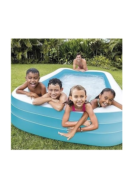 - 58484NP - Buzlu Dikdörtgen Havuz - Mavi Renk indirimleri