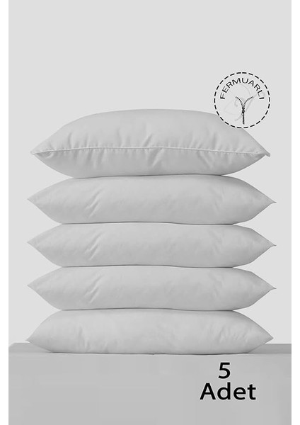 Çeyiz 5 Adet 50 * 70 Pamuklu Beyaz Iç Yastık Kılıfı Fermuarlı Beyaz 50 x 70 fiyatları