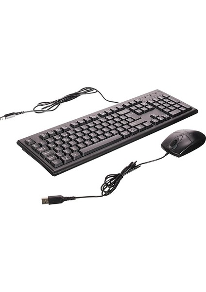 Tech KM-72620D Kablolu Q Türkçe Klavye ve Optik Mouse Seti