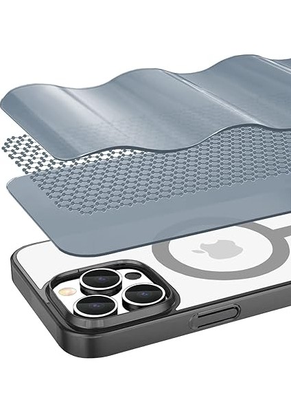 Labs Buff iPhone 15 Pro Max ile Uyumlu Magsafe Uyumlu Slim Fit Kılıf Kablosuz Şarj Destekleyen Sararmaya Karşı Korumalı Kapak (Siyah) modelleri