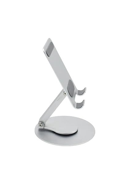 360° Döner Telefon Tablet Standı – Ipad, Iphone, Android ve Tüm Cihazlarla Uyumlu Ayarlanabilir Masaüstü Tutucu | Yüksek Stabilite, Çok Açılı Görüntüleme Gümüş indirimleri