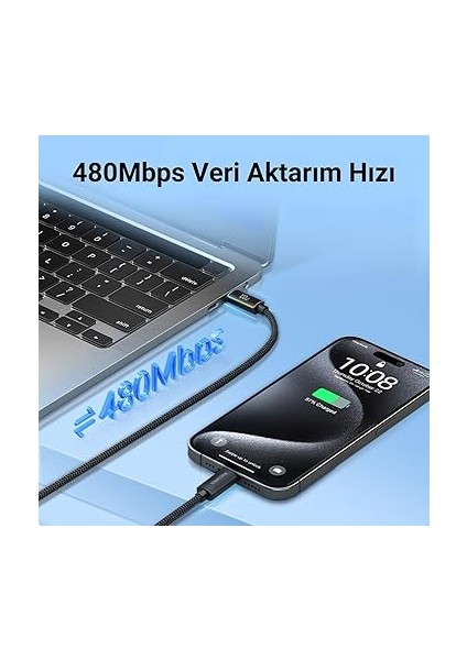 100W Type-C To Type-C Rgb Aydınlatmalı Örgülü Şarj ve Data Kablosu 1 Metre fırsatları