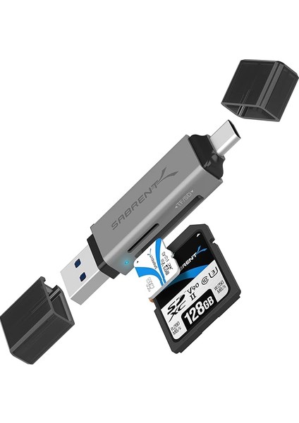 Sd, Micro Sd Kart Okuyucu, USB Tip C 3.2 Gen 1 Kart Okuyucu, 5gbps Yüksek Hızlı Harici Kart Okuyucu, Otg Adaptörü, Mmc/tf/sdxc/sdhc/micro Sdhc/micro Sdxc, Pc, Vb. Için (Cr-Bca2) Destekler