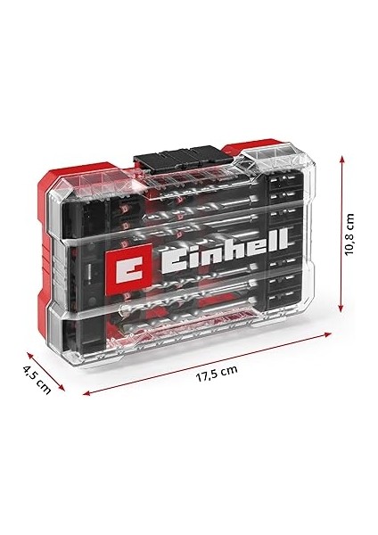 Einhell M-Case 39-Parça Darbeye Dayanıklı Uç Seti (25 mm Uçlar, Metal Matkap Uçları, Çok Amaçlı Matkap Uçları, 60 mm Uç Tutucu, Lokma Anahtar, Havşa Ucu, Saklama Kutusu Dahil) - 49108763 modelleri