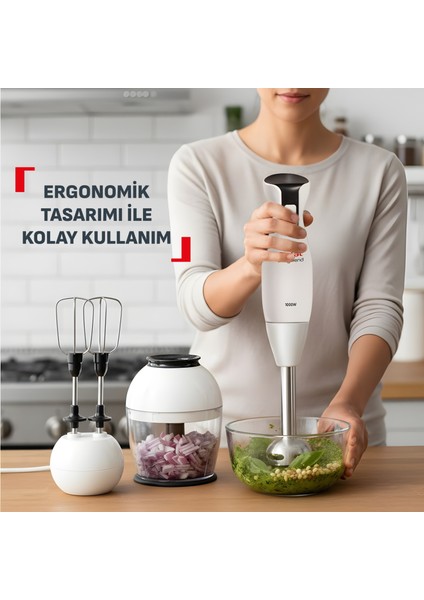 Orginal Easyblend 1000 Watt Blender Seti - Beyaz