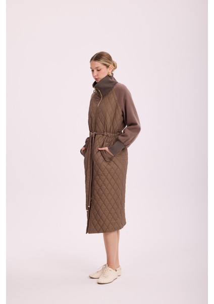 4960 Velure Kapitone Uzun Mont fiyatları