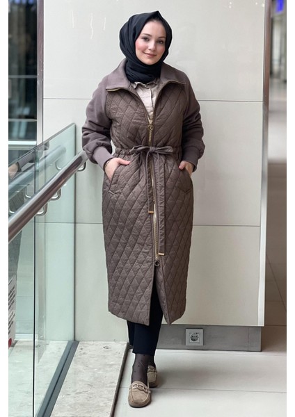 4960 Velure Kapitone Uzun Mont indirimleri