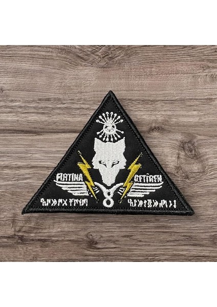 Zemin Fırtına Getiren Patch Peç Arma Nakış - 8 cm