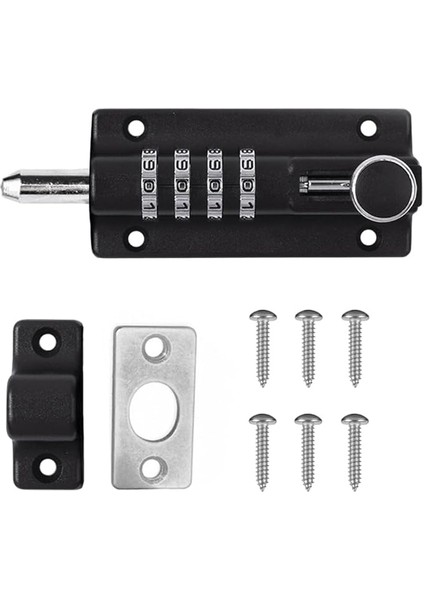 Şifreli Kilitli Kapı Sürgüsü, 1 Set Sürgü Sayı Kilidi, Kapı Sürgüsü, Yüzeye Bağlı Kapılar Için, Manipülasyona Karşı Emniyetli Sürgülü Kilit, 4 Haneli Şifreli Kilit, Kilit, Kapı Kilidi