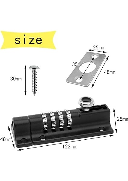 Şifreli Kilitli Kapı Sürgüsü, 1 Set Sürgü Sayı Kilidi, Kapı Sürgüsü, Yüzeye Bağlı Kapılar Için, Manipülasyona Karşı Emniyetli Sürgülü Kilit, 4 Haneli Şifreli Kilit, Kilit, Kapı Kilidi fiyatları