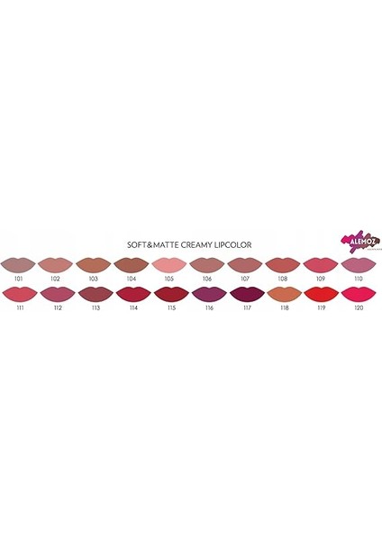 Rose Soft&matte Creamy Lipcolor NO:105 1 Paket indirimleri